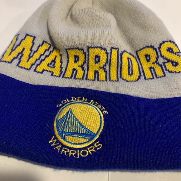 Golden State Warriors Pom Pom gray blue beanie - Picture 2 of 4